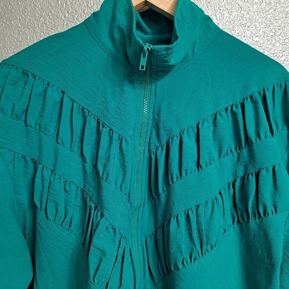 Vintage Teddi Sport 80's Sea Foam Green Track Jacket - Picture 6 of 9